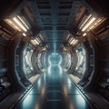 scifi futuristic corridor.