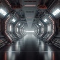 scifi futuristic corridor.