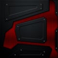 Scifi wall. metal wall with red metallic mesh. metal background