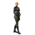 Fierce Scifi Woman, 3D Rendering, 3D Illustration Royalty Free Stock Photo