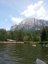 Sciliar mountain and little Fie' lake