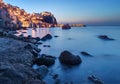 Scilla in Calabria, Italy at dusk Royalty Free Stock Photo