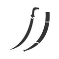 Scimitar sword glyph icon