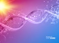 Scince illustration of a DNA molecule. Royalty Free Stock Photo