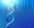 Scince illustration of human genome. Royalty Free Stock Photo
