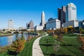 The Scioto Mile and Columbus, Ohio skyline.