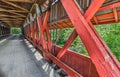 Scipio Covered Bridge Interior Royalty Free Stock Photo