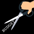 Scissor Cutting the Word Budget.