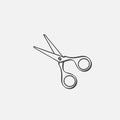 Scissor linear icon vector