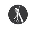 scissor icon logo vector illustration