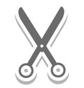 Scissor Isolated Vector Icon for Sewing and Tailoring