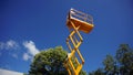 Scissor lift platform Royalty Free Stock Photo