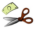 Scissor and money
