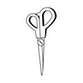 Scissor school utensil isolated symbol in black and white