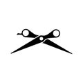 Scissor, shear, barber, shears icon vector logo design black symbol isolated on white background. Vector EPS 10