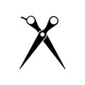 Scissor, shear, barber, shears icon vector logo design black symbol isolated on white background. Vector EPS 10