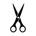 Scissors black icon isolated on white background