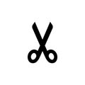Scissors black sign icon. Vector illustration eps 10