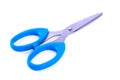 Scissors with blue handle isolates Royalty Free Stock Photo