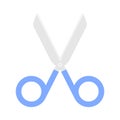 Scissors blue icon icolated on the white background