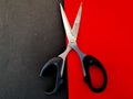 Scissors with a broken black handle Royalty Free Stock Photo