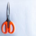 Scissors closed position top view Royalty Free Stock Photo