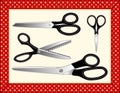 Scissors Collection, Includes seamless tile Royalty Free Stock Photo