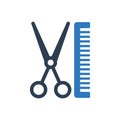 Scissors And Comb Icon Royalty Free Stock Photo