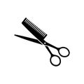 Scissors and comb icon