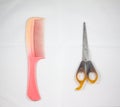 Scissors and comb Royalty Free Stock Photo