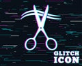 Scissors cut hair sign icon. Hairdresser symbol.