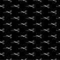 Scissors with cut lines seamless pattern isolated on black background Royalty Free Stock Photo