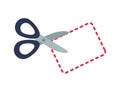 Scissors cuting isolated icon