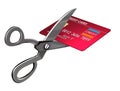 Scissors cutting Credit card