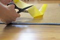 Scissors Cutting Rug Grip Tape