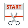 Scissors Cutting Tape Icon