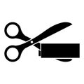 Scissors cuttting icon image