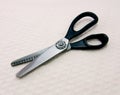 Scissors of dressmaker for trimming of edge