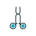 Scissors equipment medical icon line fill