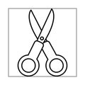 Open scissors equipment tool line style icon