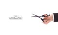 The scissors in female hand business woman pattern Royalty Free Stock Photo