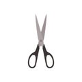Scissors flat design vector illustration. Hand drawn professional pair of cutting hair or needlework. Craft and scissoring flat