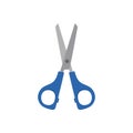 Scissors flat design vector illustration. Hand drawn professional pair of cutting hair or needlework. Craft and scissoring flat