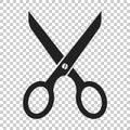 Scissors flat icon. Scissor vector illustration