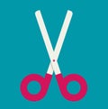 Scissors in flat style a vector