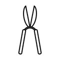 Scissors gardening tool line style icon Royalty Free Stock Photo