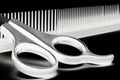 Scissors and hairbrush Royalty Free Stock Photo