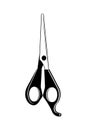 Scissors hairdresser icon on white background. Hair care concept. Hairdressing tools concept. Professional hair styling Royalty Free Stock Photo