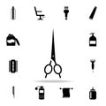 scissors for a hairstyle icon. Detailed set of barber tools. Premium graphic design. One of the collection icons for websites, web