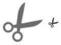 Scissors Halftone Dot Icon Royalty Free Stock Photo